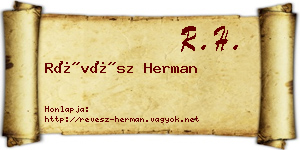 Révész Herman névjegykártya